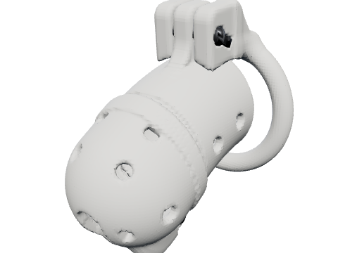 Curved tube cage, rendered from the design