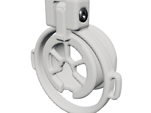 In-ring inverted cup cage, rendered from the design