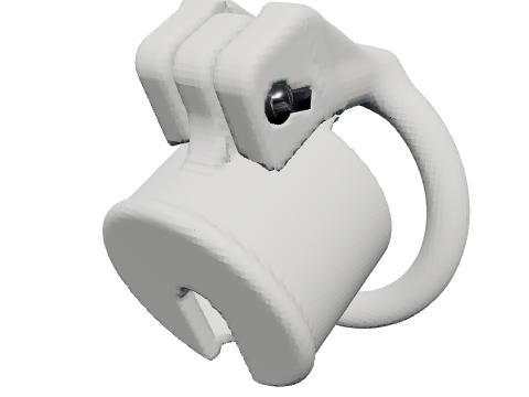 Inverted cup cage, rendered from the design